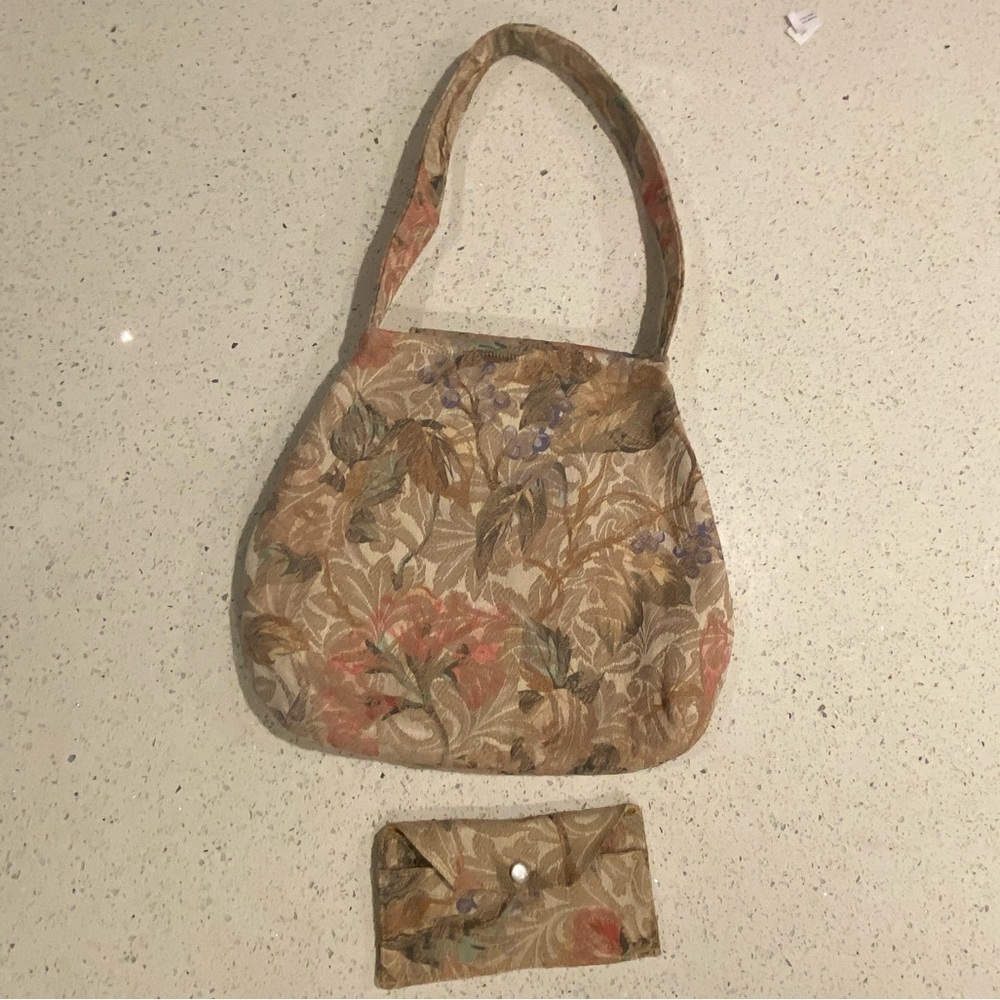 Floral Tan Women's Bag - Picture 2 of 7
